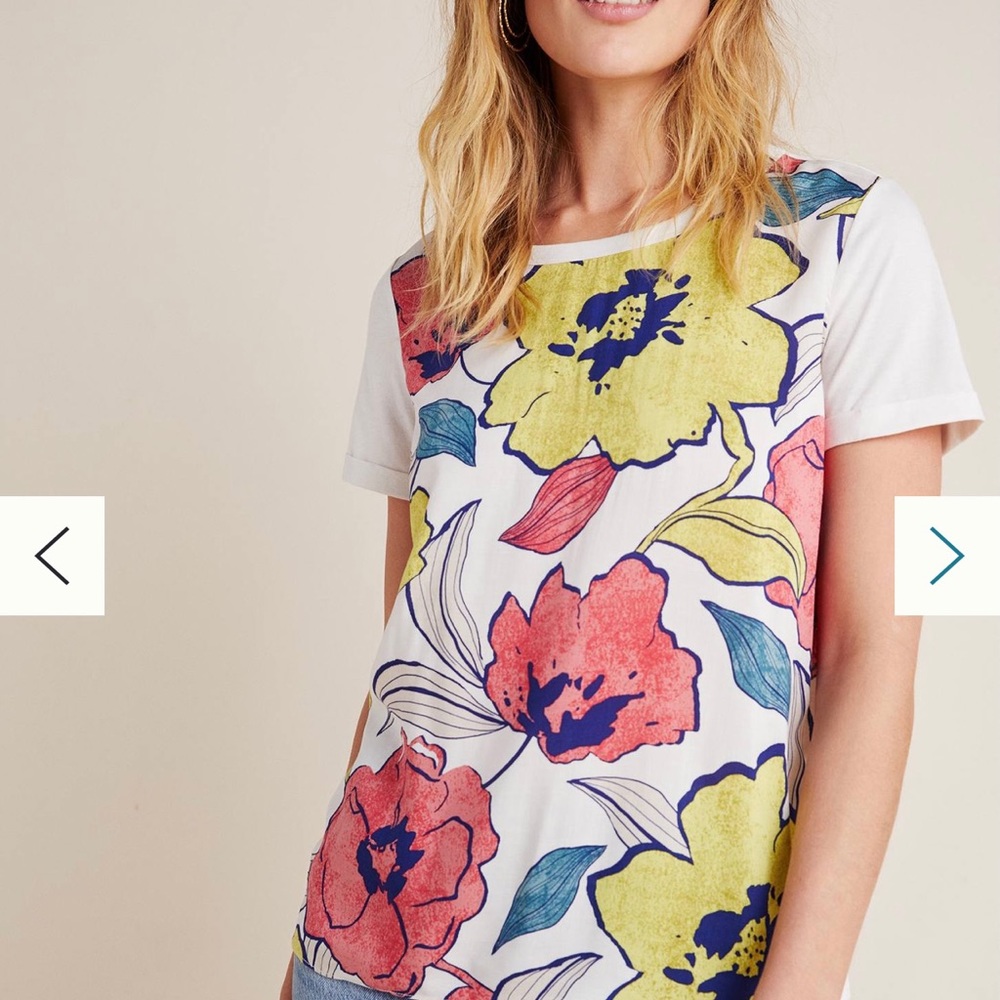 By Anthropologie Floria printed shirt 👚 - Picture 4 of 6